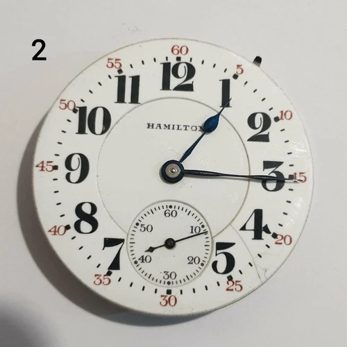 Hamilton   pocket watch movement size 16, Jewels  21, pos.5, works