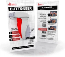 Buttoneer Button Fastening System - New and Improved! - Attaches Buttons & More 