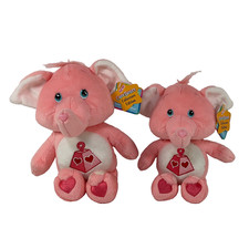 Care Bear Cousins Lotsa Heart Elephant Series 2 Large and Small Lot of 2 W /Tags