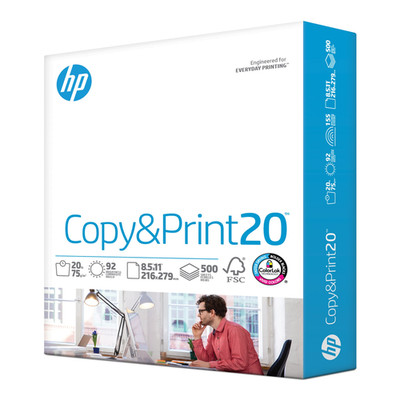 Hp Papers Hp Printer Paper 8.5 X 11 Paper Copy Print 20 Lb 1 Ream Case - 500