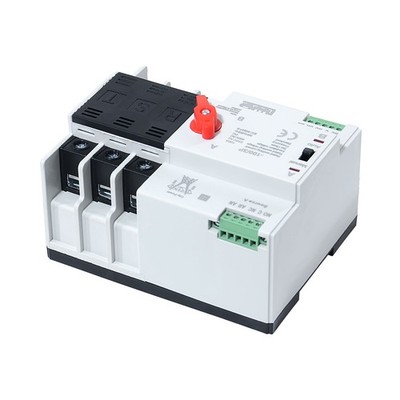 3Pole 220V 100AMP Dual Power Automatic Transfer Switch Grid to AC Alternator