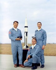 1968 NASA Apollo 7 Astronaut Crew Portrait - 8x10 Photo On 8.5x11 1975