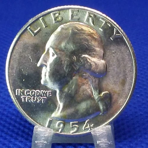 1954 S Washington Quarter BU Uncirculated Mint State 90% Silver 25c US Coin