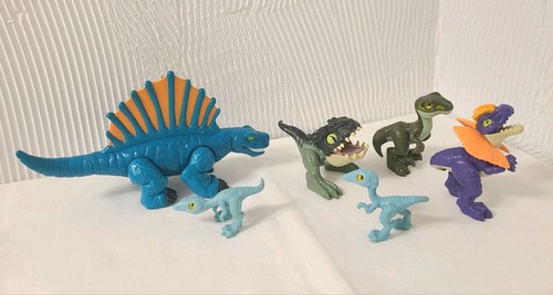 Lotto 6 Figurine Imaginext Jurassic World Park Baby Dinosaurs Toys Fisher Price - Foto 2 di 23