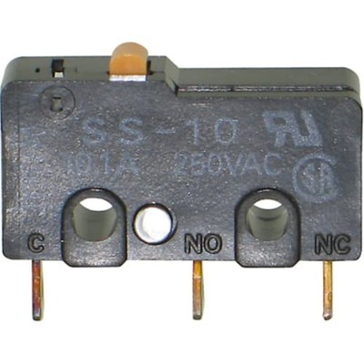 3pc OMRON ELECTRONIC COMPONENTS SS-10 Switch, Pin Plunger, 10 A, 250 VAC, S