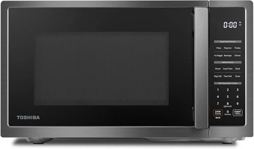 TOSHIBA ML4-EM09PA(BS) Small Countertop Microwave Oven with 6 Auto Menus