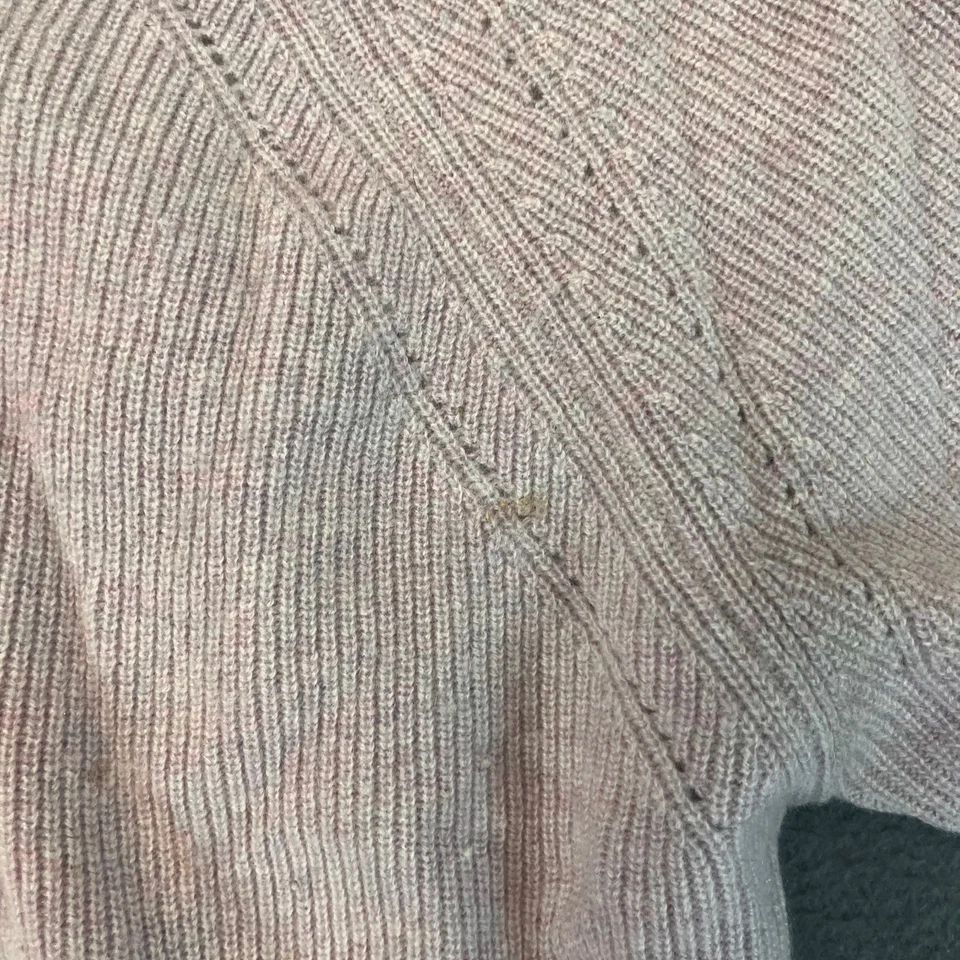 Velvet by Graham & Spencer Small Pink 100% Cashmere Pullover Sweater Long Sleeve - Image 4 of 4