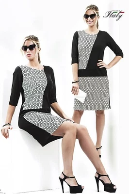 RACAL Vestido De Mujer Tubino Invernal Tallas Comodas Hecho En Italia - Imagen 1 de 4