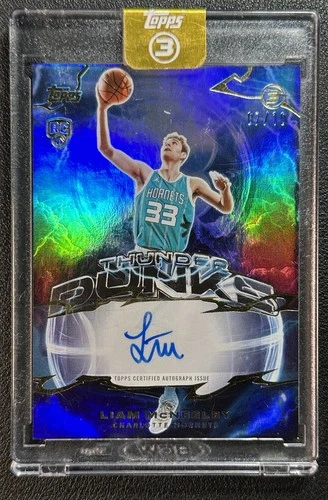 LIAM MCNEELEY 2025-26 TOPPS THREE 3 #TD-LM ROOKIE THUNDERDUNKS AUTO GOLD RC 7/10