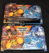 MONSTER JAM 2024 WALMART FIRE & ICE MAX-D/DRAGON & DIGGER/EL TORO LOCO SET HTF!