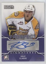 2015-16 Leaf ITG Heroes & Prospects Prospect Purple 2/10 Kale Clague Auto nq3