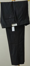 Joseph A. Bank Executive Collection Wool Gabardine Men's Unhemmed Black 38R NWT