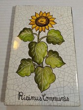 Vintage Sunflower Trivet Ceramic Tile Country Farmhouse 7"x 4 5/8