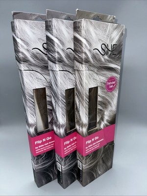 SHE Flip & Go 100% Remy Human Hair Extensions by Shilo Lot Of 3