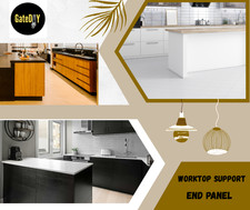 Kitchen Worktop support End Panel 870 x 600 x 18mm - various colours, Gable end