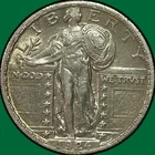 1924 Standing Liberty Quarter Almost Uncirculated AU Coin #43659