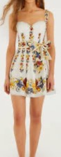 Farm Rio Tropical Belted Bustier Mini Dress Size - XS
