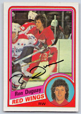 1984-85 Topps Ron Duguay NHL Red Wings #40 Signed Card