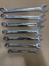 Vintage Craftsman Fully Polished Combination Wrench 7 Piece Set Metric And Sae