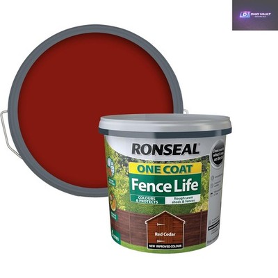 5L Red Cedar One Coat Fence Life - Wasserbasiert, UV-beständig & einfache Anwendung