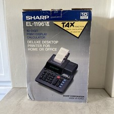 VTG Sharp EL-1196VII Printing Calculator 10-Digit In Box