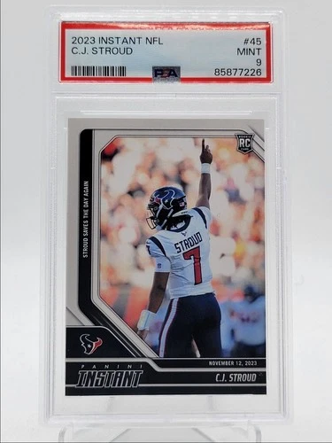 C.J. STROUD 2023 PANINI INSTANT NFL ROOKIE TEXANS RC 1/1419 PSA 9 Q4320