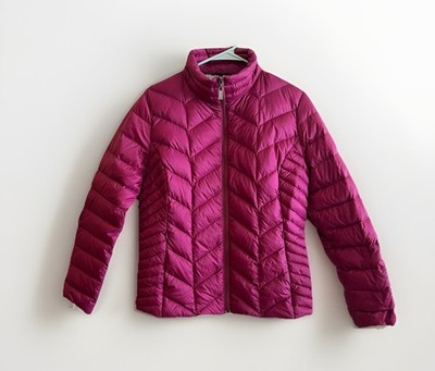 Junge DENMARK Puffer Down Jacket Coat Sz 38 Full Zip Pockets Packable DANISH