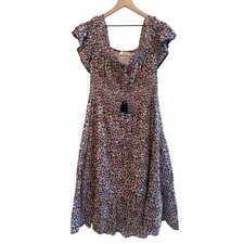 Tory Burch Multicolor Floral Midi Dress Size S