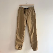 Uniqlo Heattech Khaki Lined Pants Mens S Snow Winter Fleece Outdoor Casual Work