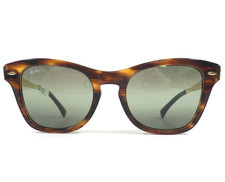 Ray-Ban Sunglasses RB0707-S-M 954/G4 Striped Cat Eye with Green Bi-mirror Lenses