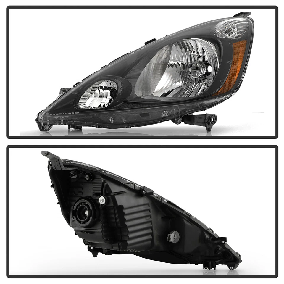 For 2009-2014 Honda FIT Grey Housing Headlights Headlamps Pair 09-14 Left+Right - Изображение 3 из 4