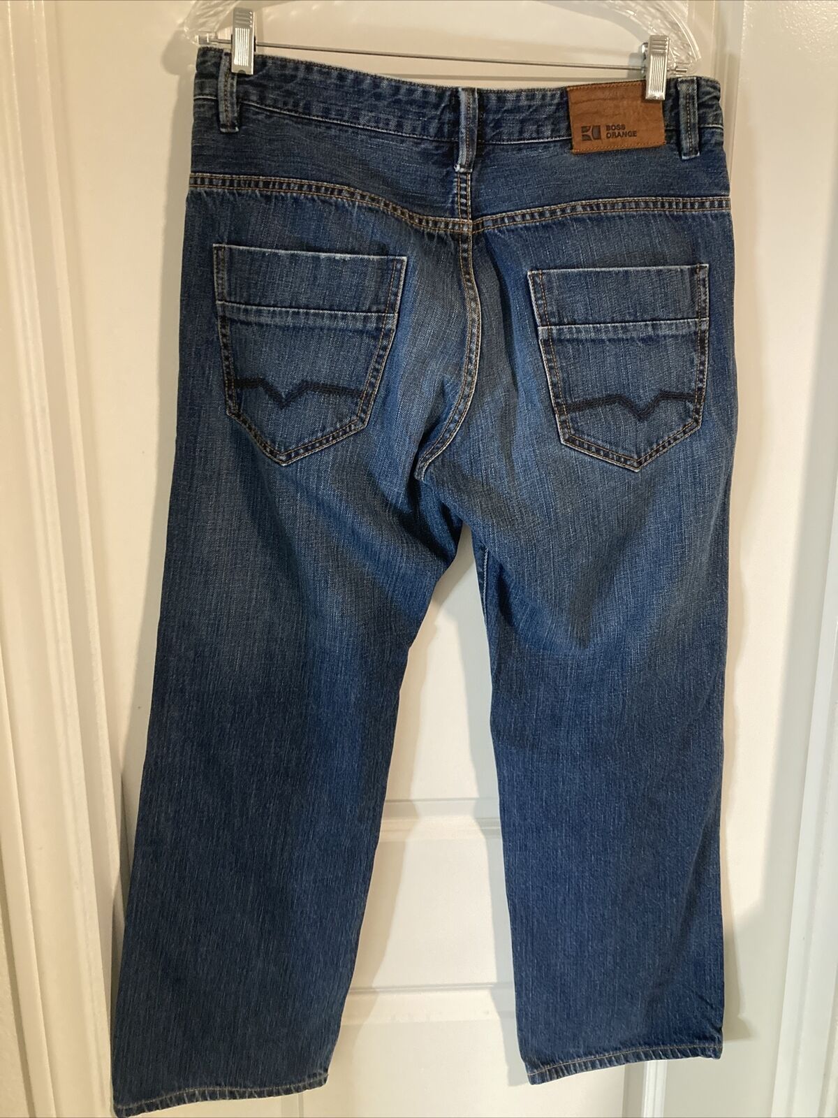 HUGO BOSS Denim Jeans MEN&#039;S STYLE Fit Size 34 X Dark Wash | eBay