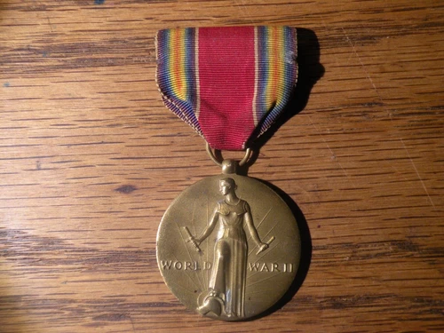WW2 Medal Badge and Ribbon Bar  American Campaign Military  WWII FREEDOM Antique