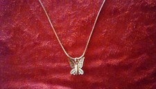 Sterling Silver 925 Butterfly pendant with Sterling Silver 925 Italy 18'chain