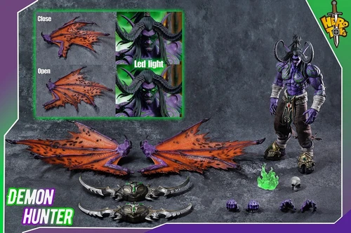 Hero Toys World of War Craft Demon Hunter Illidan Stormrage Figur Auf Lager Neu - Bild 9 von 12