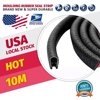 3PCS×10M Car Auto Door Guard Molding Strip Edge Protector Seal Edge Trim Rubber