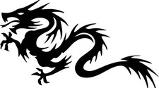 5.5" Dragon Decal Sticker Car Decor Monsters Dragons Fantasy Fight Medieval Time