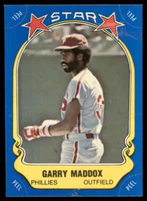 Garry Maddox 1981 Fleer Star Stickers #70 - Philadelphia Phillies