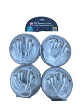 BNC Security Cable Video/Power/ Audio 50ft. LOT OF 4 