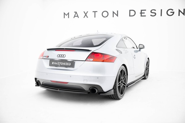 Diffusor Heck Ansatz FüR Audi TT S-Line 8J Facelift Schwarz Glanz Flaps-image