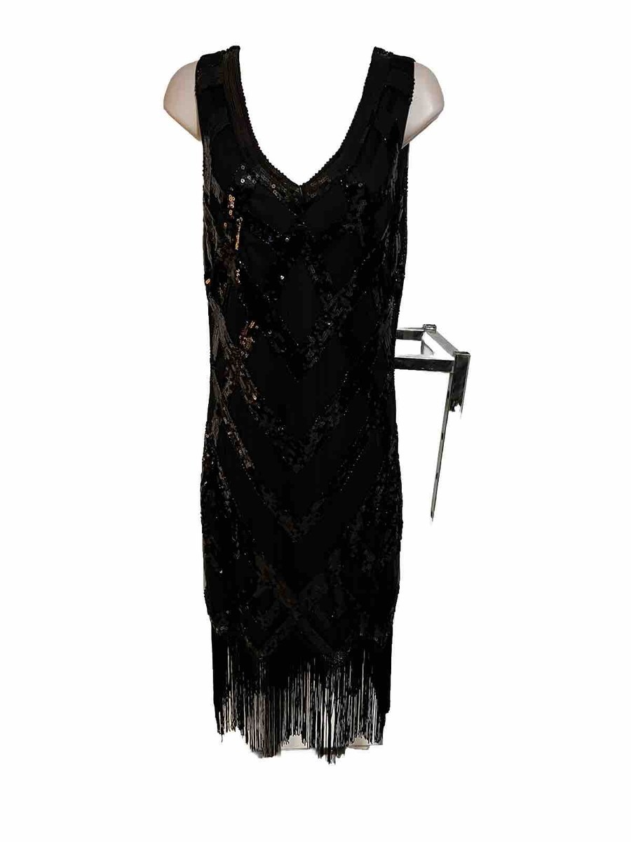 blue dress for baby girl Maceio Fringed Dress Black