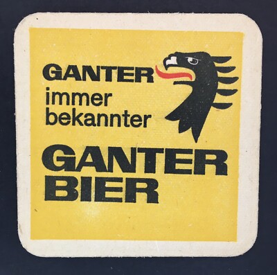 Ganter Bier / OGA Schwarzw Kirsch Vintage German Beer Coaster