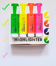 Image of 9x Highlighter Pens High Quality Highlighters Marker Assorted 3-Colour Nontoxic