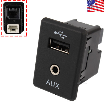 Fits Nissan Rogue 2014 15 16 2017 USB AUX Audio Auxiliary Jack