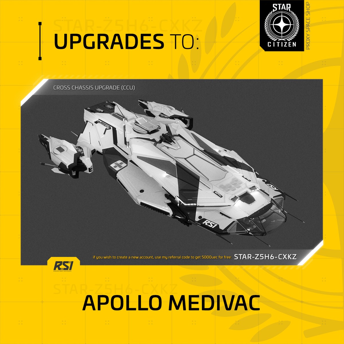 Star Citizen - Upgrade De Vaisseau : Apollo Triage Vers Apollo Medivac - Neuf Scellé - PC