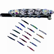 USA MOGHANT MAGNETIC BARRETTE HAIR CLIP HAIRPIN made with SWAROVSKI CRYSTAL 16