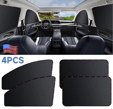 4× Magnetic Car Side Front Rear Window Sun Shade Curtains Cover UV Shield USA