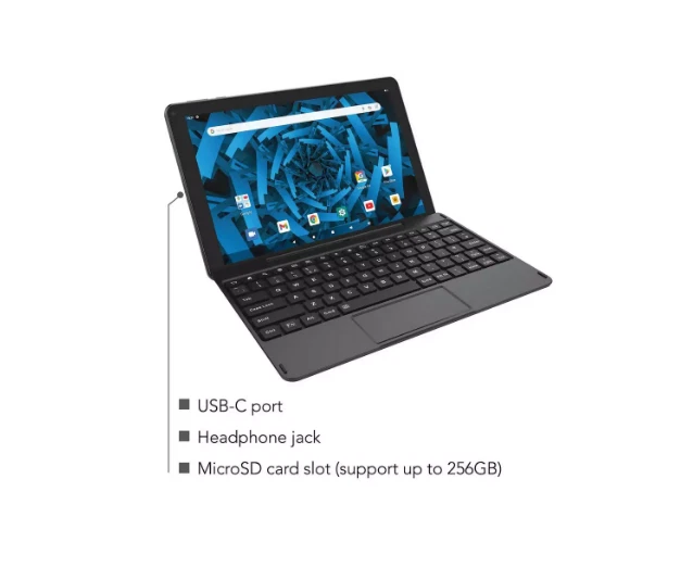 VENTURER VOYAGER 10 PRO 32GB 10.1" HD Tablet Laptop Android 11 GO WiFi Bluetooth - Image 3 of 4