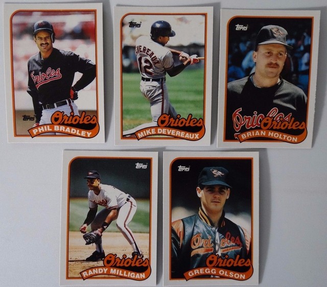 1989 Topps Traded Baltimore Orioles Team Set of 5 Baseball Cards eBay