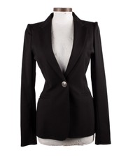 Maison Margiela F/w 2015 Black Wool Iconic Cigarette Shoulder Jacket Size 38